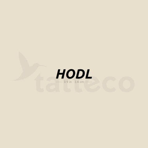 HODL Temporary Tattoo - Set of 3