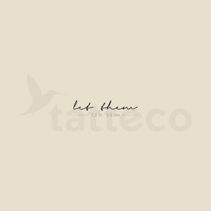 Small Let Them Temporary Tattoo - Set of 3