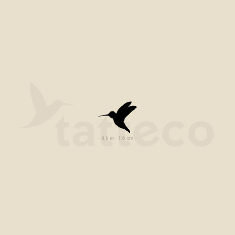 Blackwork Hummingbird Temporary Tattoo - Set of 3