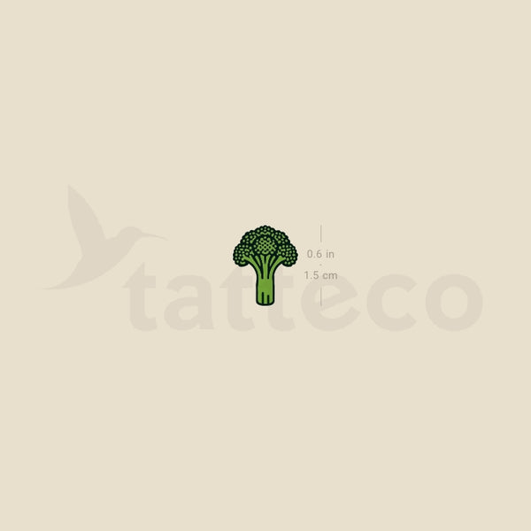 Tiny Broccoli Temporary Tattoo - Set of 3