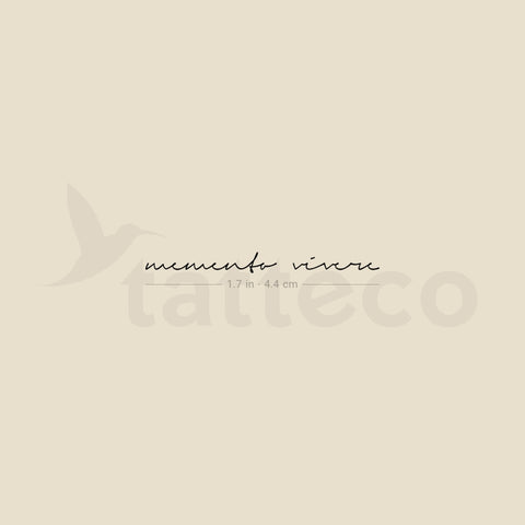 Memento Vivere Temporary Tattoo - Set of 3