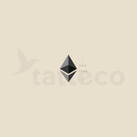 Ethereum Logo Temporary Tattoo - Set of 3