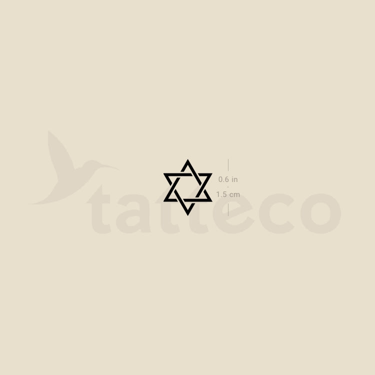 Interlaced Hexagram Temporary Tattoo - Set of 3