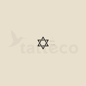 Interlaced Hexagram Temporary Tattoo - Set of 3