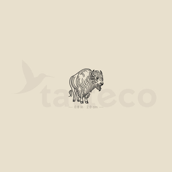 Bison Temporary Tattoo - Set of 3
