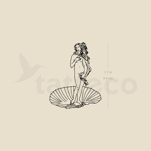 Botticelli's Venus Temporary Tattoo - Set of 3