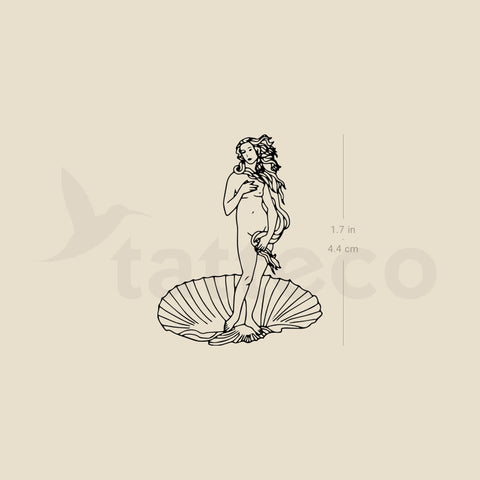 Botticelli's Venus Temporary Tattoo - Set of 3