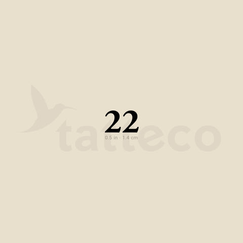 22 Temporary Tattoo - Set of 3