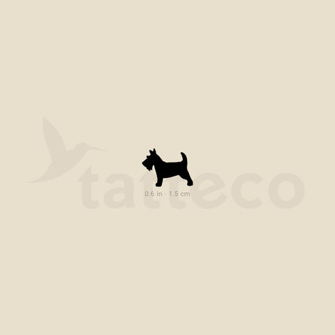 Scottish Terrier Temporary Tattoo - Set of 3