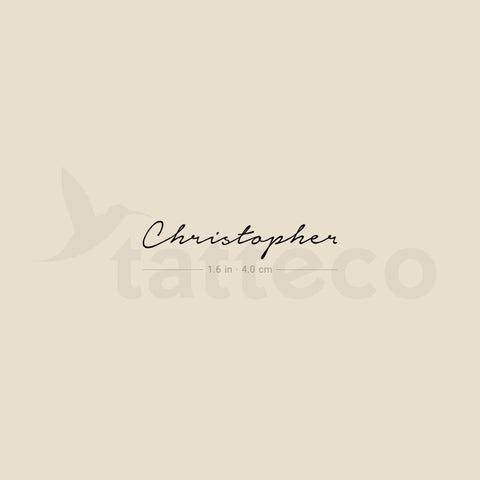 Christopher Temporary Tattoo - Set of 3