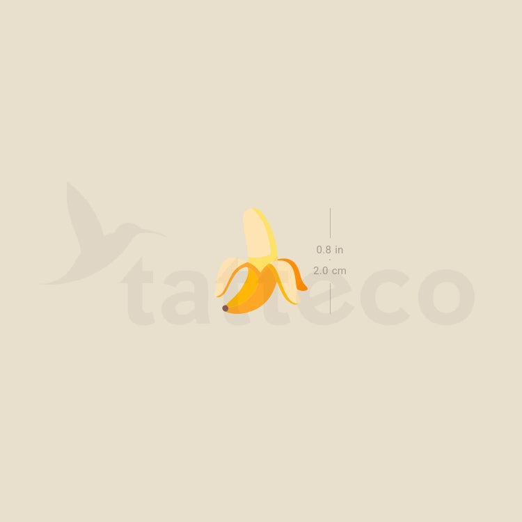 Banana Emoji Temporary Tattoo - Set of 3
