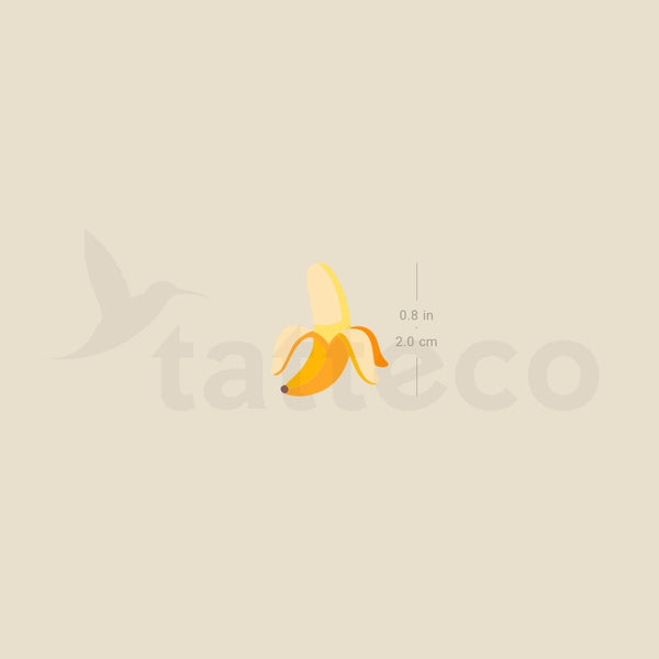 Banana Emoji Temporary Tattoo - Set of 3