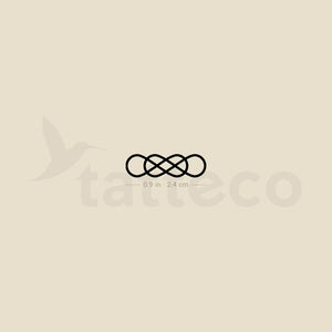 Interlaced Double Infinity Temporary Tattoo - Set of 3