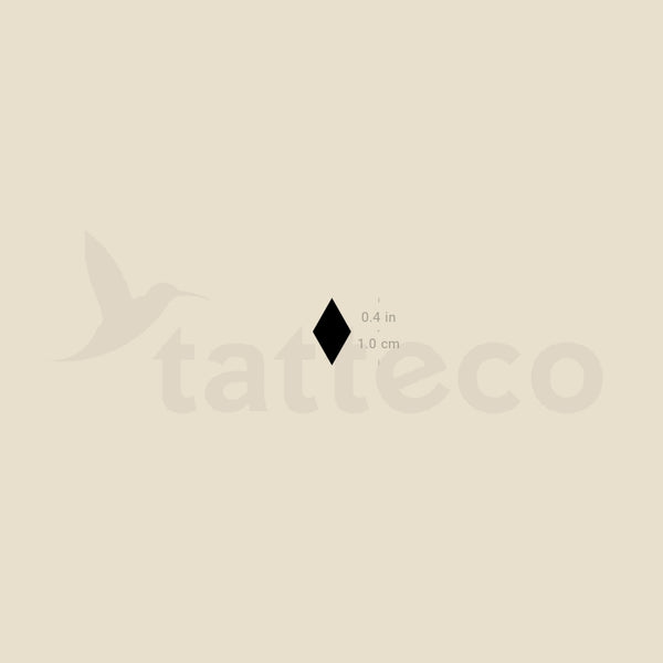 Black Rhombus Temporary Tattoo - Set of 3