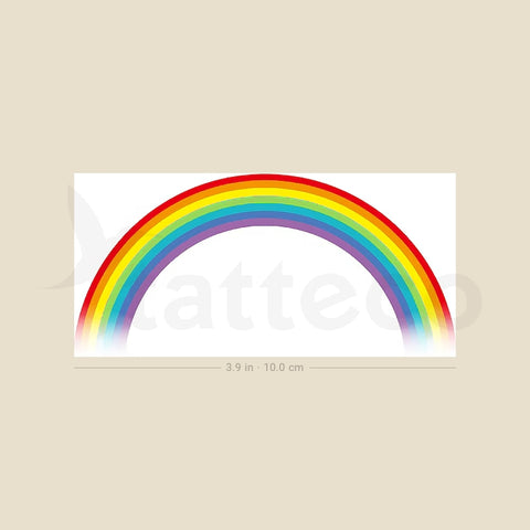 Color Rainbow Temporary Tattoo - Set of 3