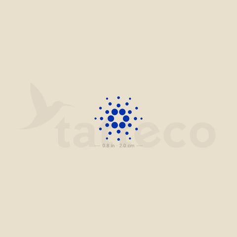 Cardano Logo Temporary Tattoo - Set of 3