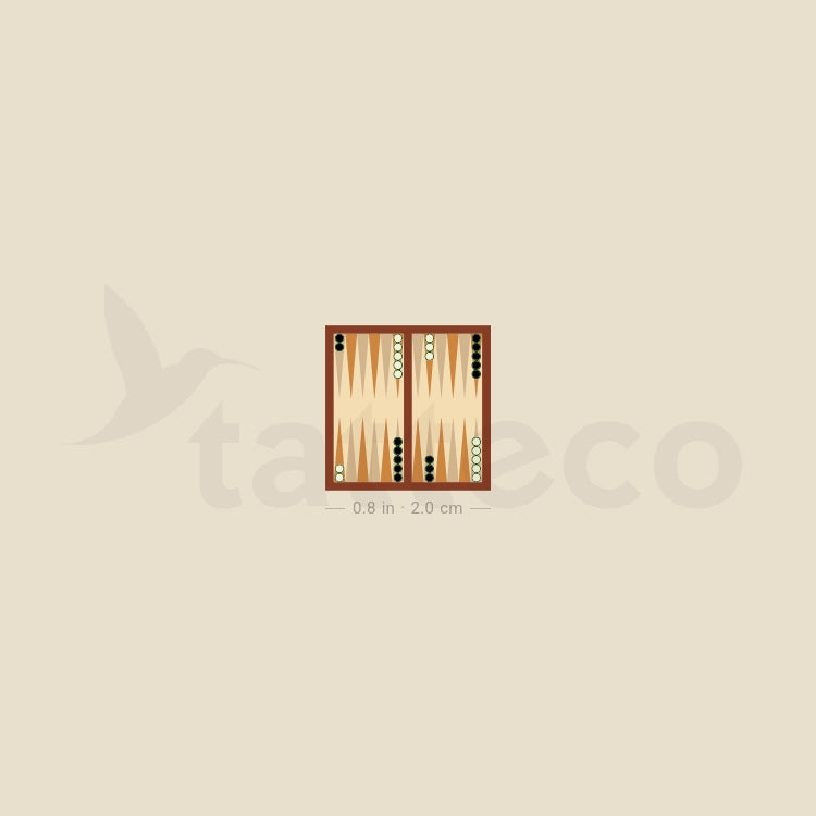 Backgammon Temporary Tattoo - Set of 3