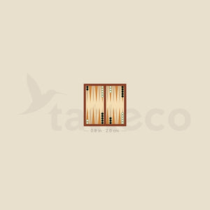 Backgammon Temporary Tattoo - Set of 3
