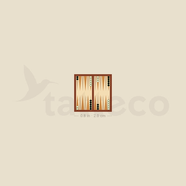 Backgammon Temporary Tattoo - Set of 3