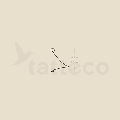Tiny Pisces Constellation Temporary Tattoo - Set of 3
