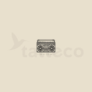 Boom Box Temporary Tattoo - Set of 3