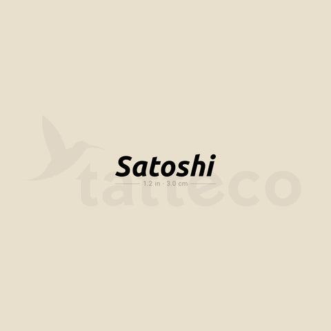 Satoshi Temporary Tattoo - Set of 3