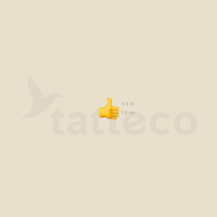 Thumb Up Emoji Temporary Tattoo - Set of 3