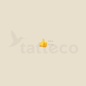 Thumb Up Emoji Temporary Tattoo - Set of 3