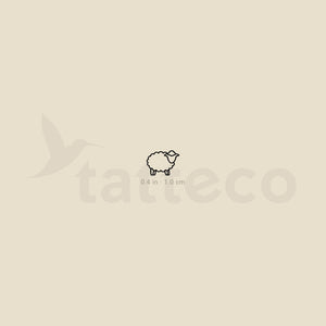 Tiny Sheep Temporary Tattoo - Set of 3