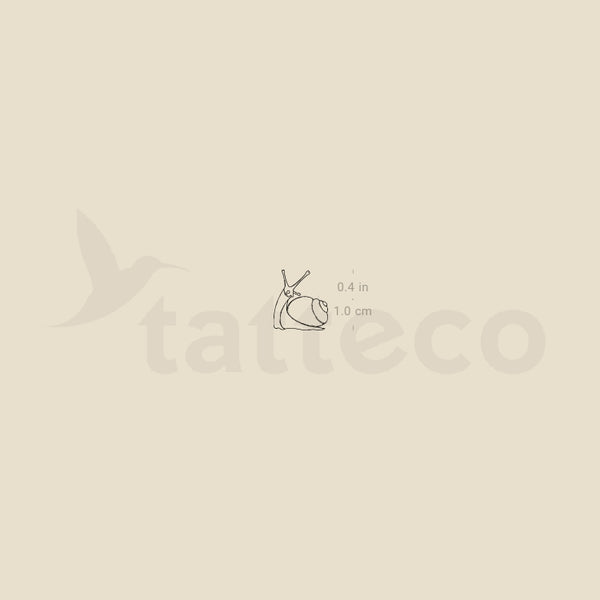 Tiny Snail Temporary Tattoo - Set of 3