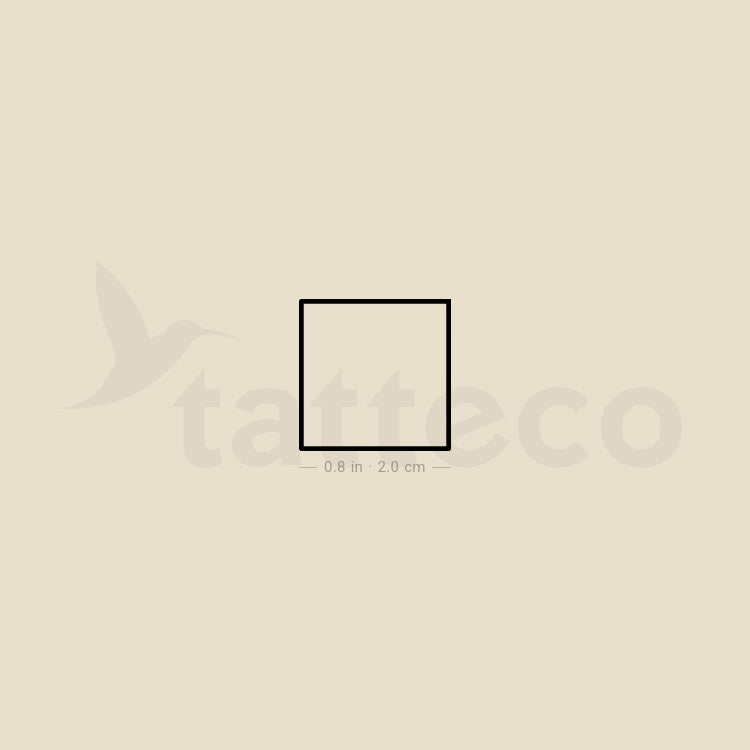 Square Temporary Tattoo - Set of 3