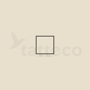 Square Temporary Tattoo - Set of 3