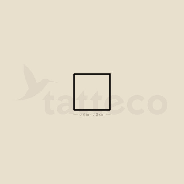 Square Temporary Tattoo - Set of 3