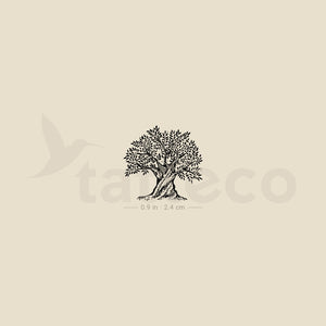 Olive Tree Temporary Tattoo - Set of 3