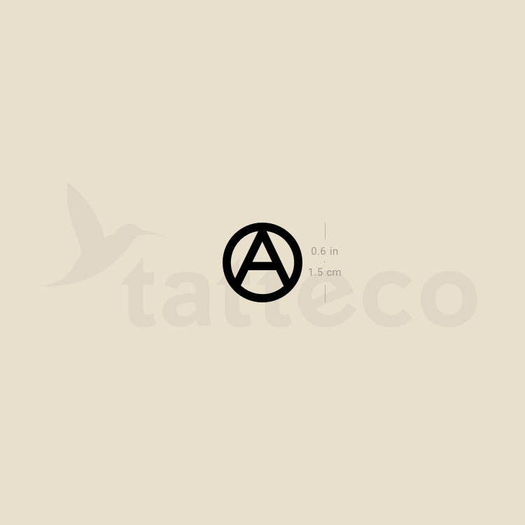 Anarchy Symbol Temporary Tattoo - Set of 3