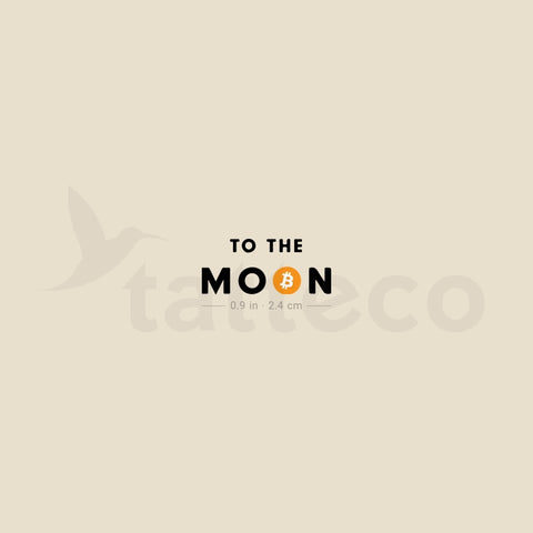 To The Moon Temporary Tattoo - Set of 3