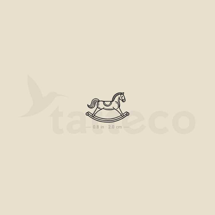 Rocking Horse Temporary Tattoo - Set of 3