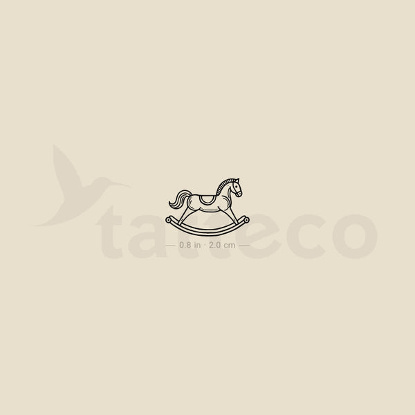 Rocking Horse Temporary Tattoo - Set of 3