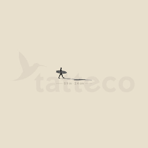 Small Surfer Temporary Tattoo - Set of 3