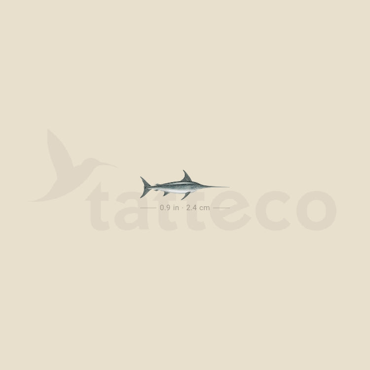 Swordfish Temporary Tattoo - Set of 3