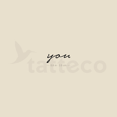 You Temporary Tattoo - Set of 3