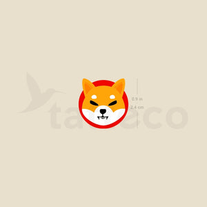 Shiba Inu Temporary Tattoo - Set of 3