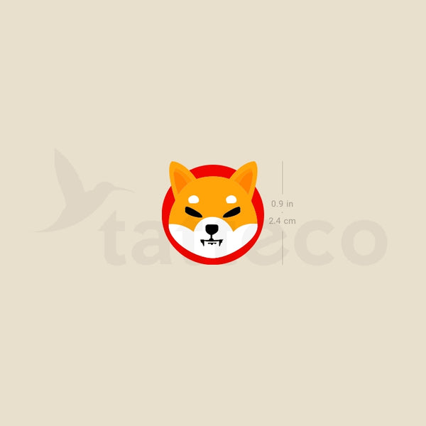 Shiba Inu Temporary Tattoo - Set of 3