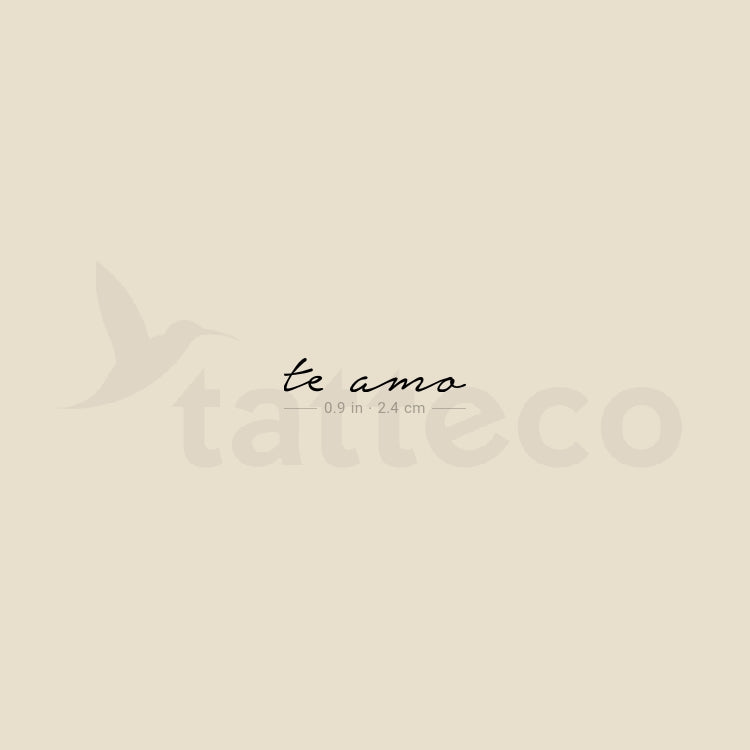 Te Amo Temporary Tattoo - Set of 3