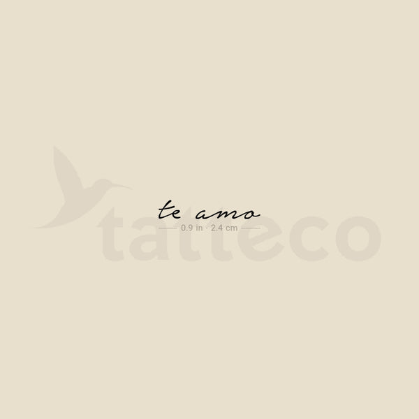 Te Amo Temporary Tattoo - Set of 3