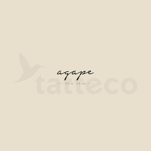 Agape Temporary Tattoo - Set of 3