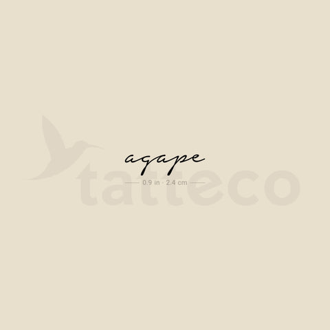 Agape Temporary Tattoo - Set of 3