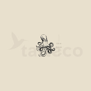 Small Octopus Temporary Tattoo - Set of 3