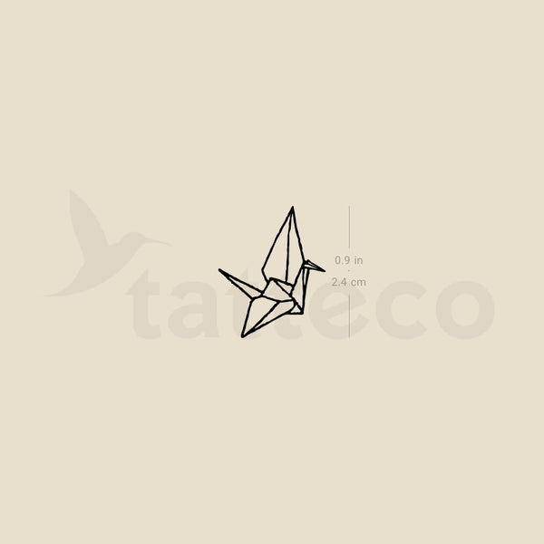 Orizuru Origami Crane Temporary Tattoo - Set of 3