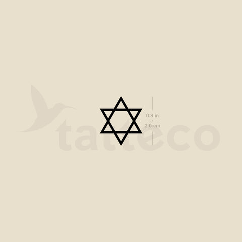 Hexagram Temporary Tattoo - Set of 3